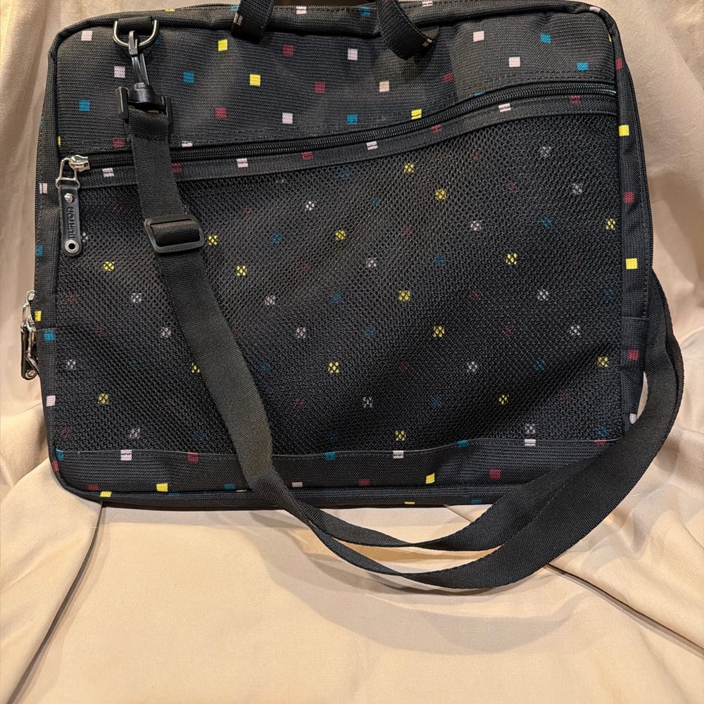 Burton Black Multicolor 15" Laptop Shoulder Bag Polyester‎ Padded